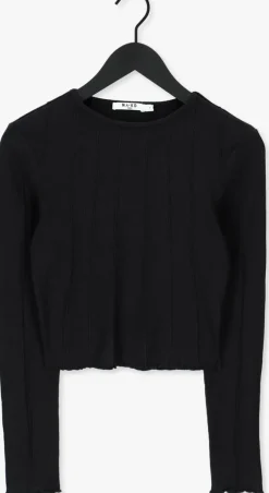 zwarte na-kd top structured long sleeve top