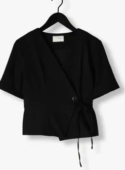 zwarte neo noir blazer simmo eyelet blouse