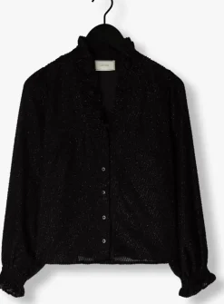 zwarte neo noir blouses brielle glitter blouse