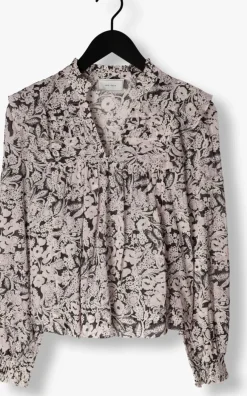 zwarte neo noir blouses hama sweet floral blouse