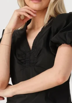 zwarte neo noir blouses irina poplin blouse