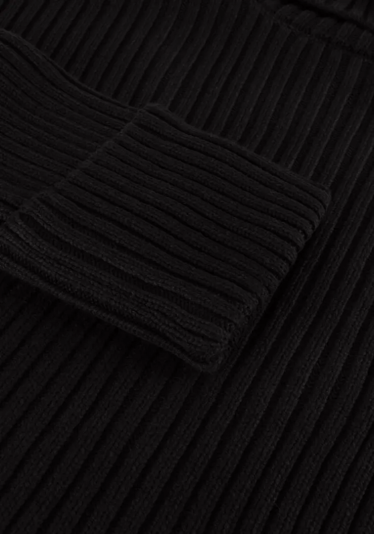 zwarte neo noir coltrui benson cropped knit blouse