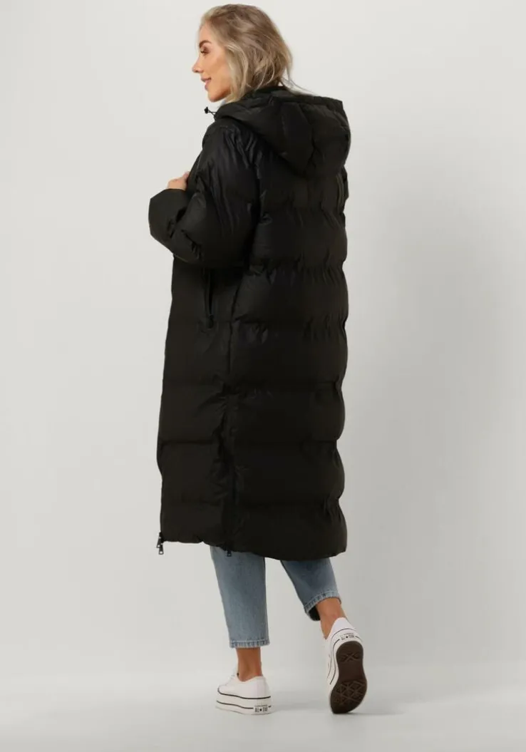 zwarte neo noir gewatteerde jas viviana c puffer jacket