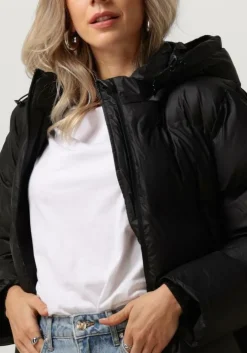 zwarte neo noir gewatteerde jas viviana c puffer jacket