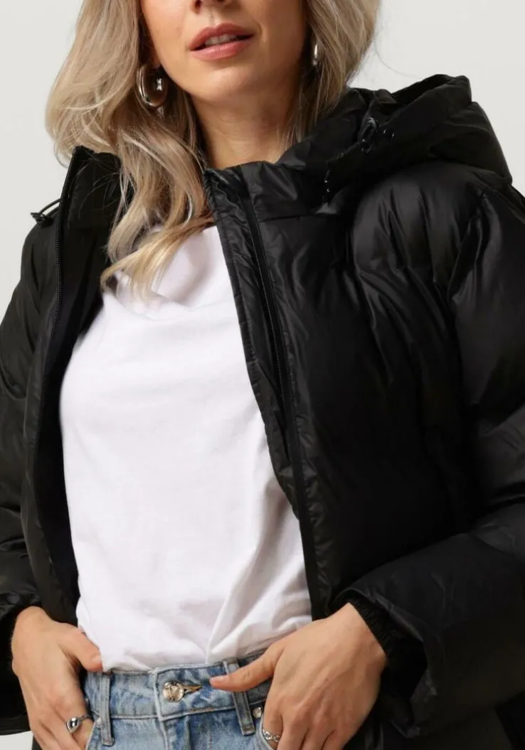 zwarte neo noir gewatteerde jas viviana c puffer jacket