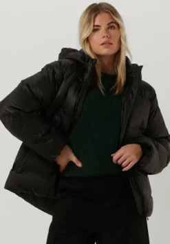 zwarte neo noir gewatteerde jas fox c puffer jacket