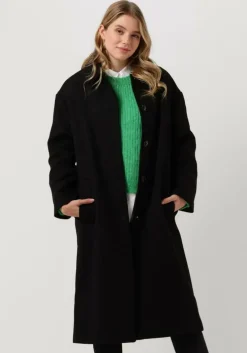 zwarte neo noir mantel anlu coat