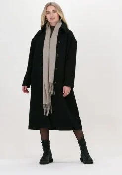 zwarte neo noir mantel anlu coat