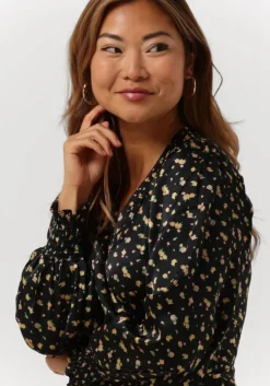 zwarte neo noir midi jurk eva precious rose dress