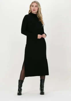 zwarte neo noir midi jurk gaby knit dress