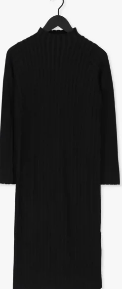 zwarte neo noir midi jurk gaby knit dress