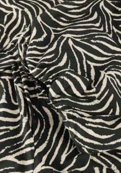 zwarte neo noir midi jurk illana zebra dress
