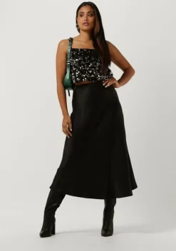 zwarte neo noir midirok bovary skirt