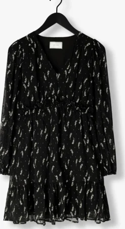 zwarte neo noir mini jurk bethie flower branch dress