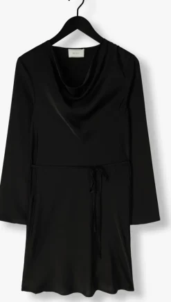 zwarte neo noir mini jurk vega soft satin dress