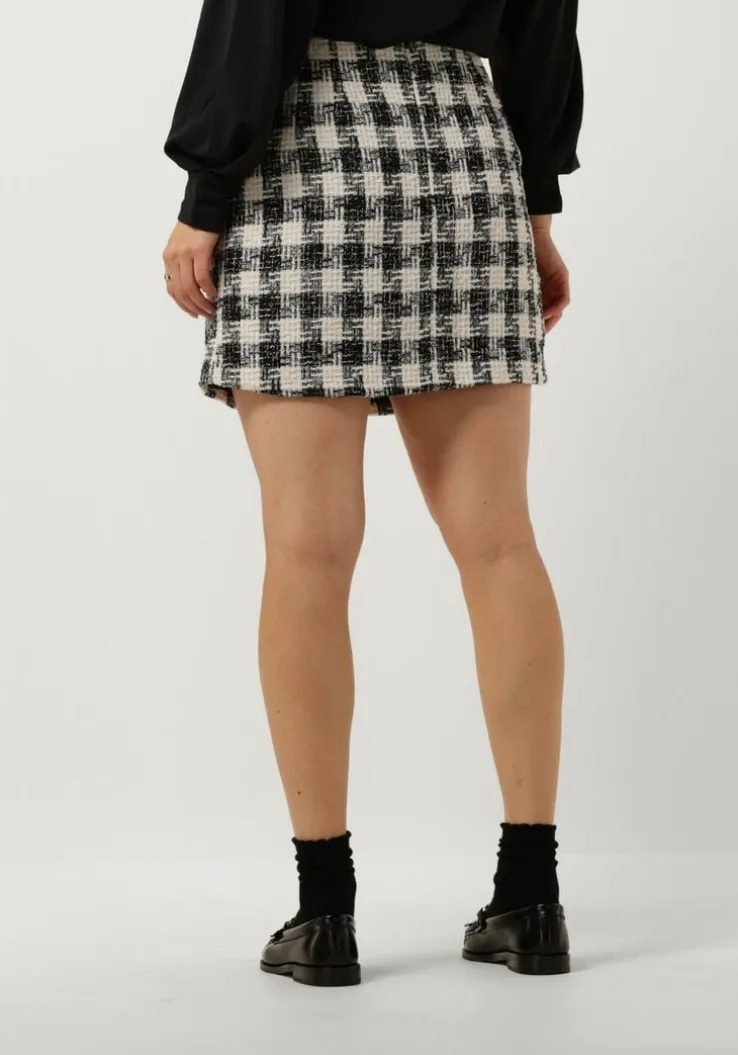 zwarte neo noir minirok helmine chic boucle skirt