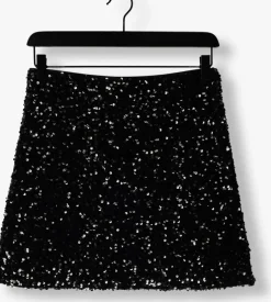 zwarte neo noir minirok miva velvet sequins skirt
