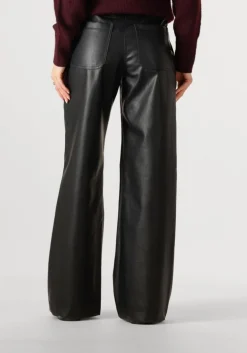 zwarte neo noir pantalon pinur faux leather pants