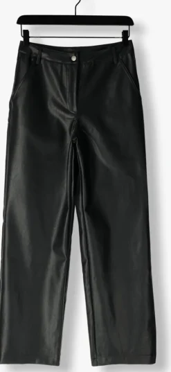 zwarte neo noir pantalon pinur faux leather pants