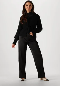 zwarte neo noir pantalon debra heavy sateen pants