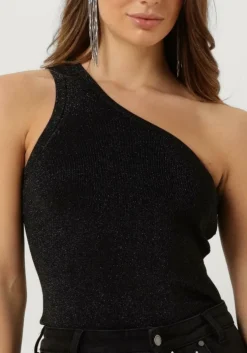 zwarte neo noir top clementine glitter knit top