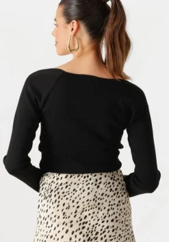 zwarte neo noir top elaina knit blouse