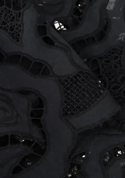 zwarte neo noir top trisha big lace blouse