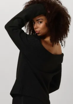 zwarte neo noir trui jane knit blouse