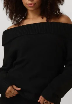 zwarte neo noir trui jane knit blouse