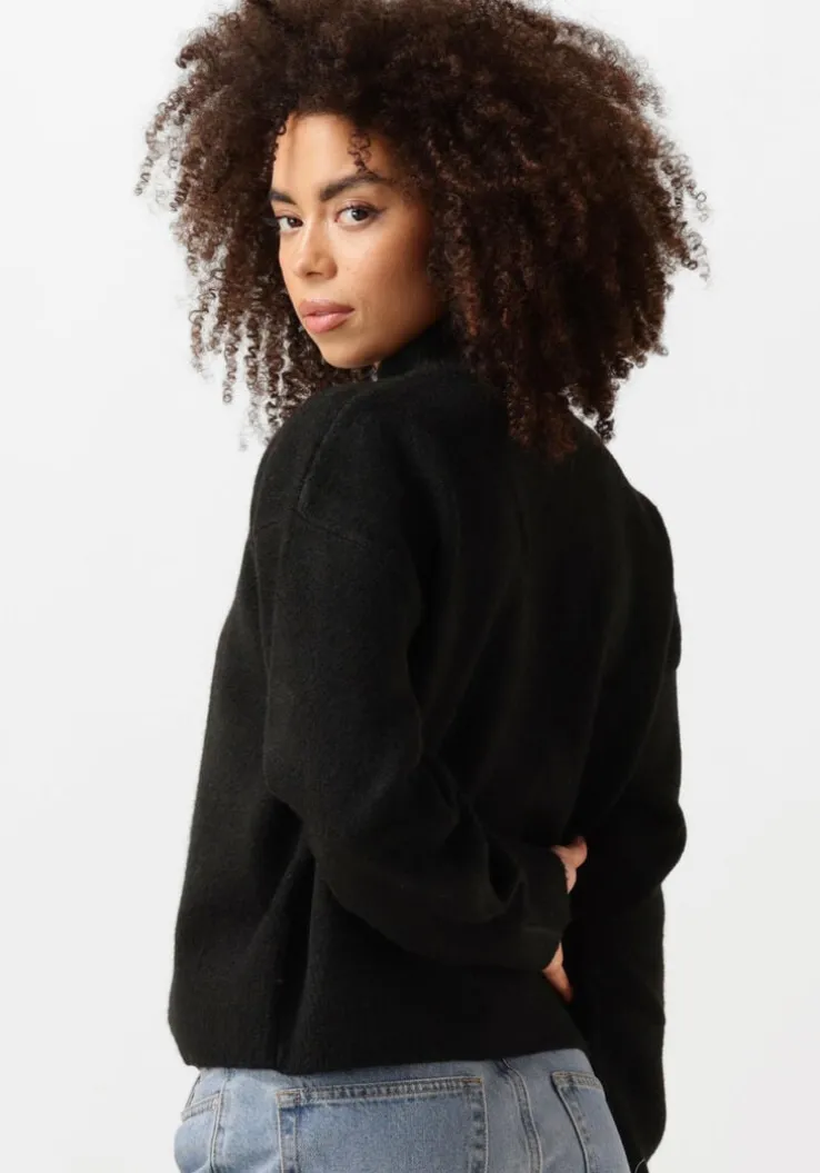 zwarte neo noir trui paula knit blouse