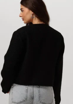 zwarte neo noir vest manua boucle jacket