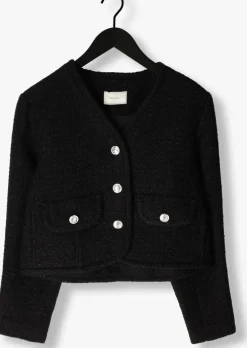 zwarte neo noir vest manua boucle jacket