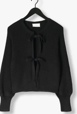 zwarte neo noir vest muscado knit cardigan