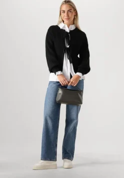 zwarte neo noir vest muscado knit cardigan