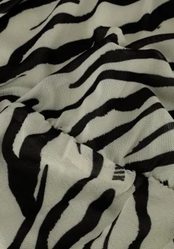 zwarte nik & nik mini jurk zebra mesh dress