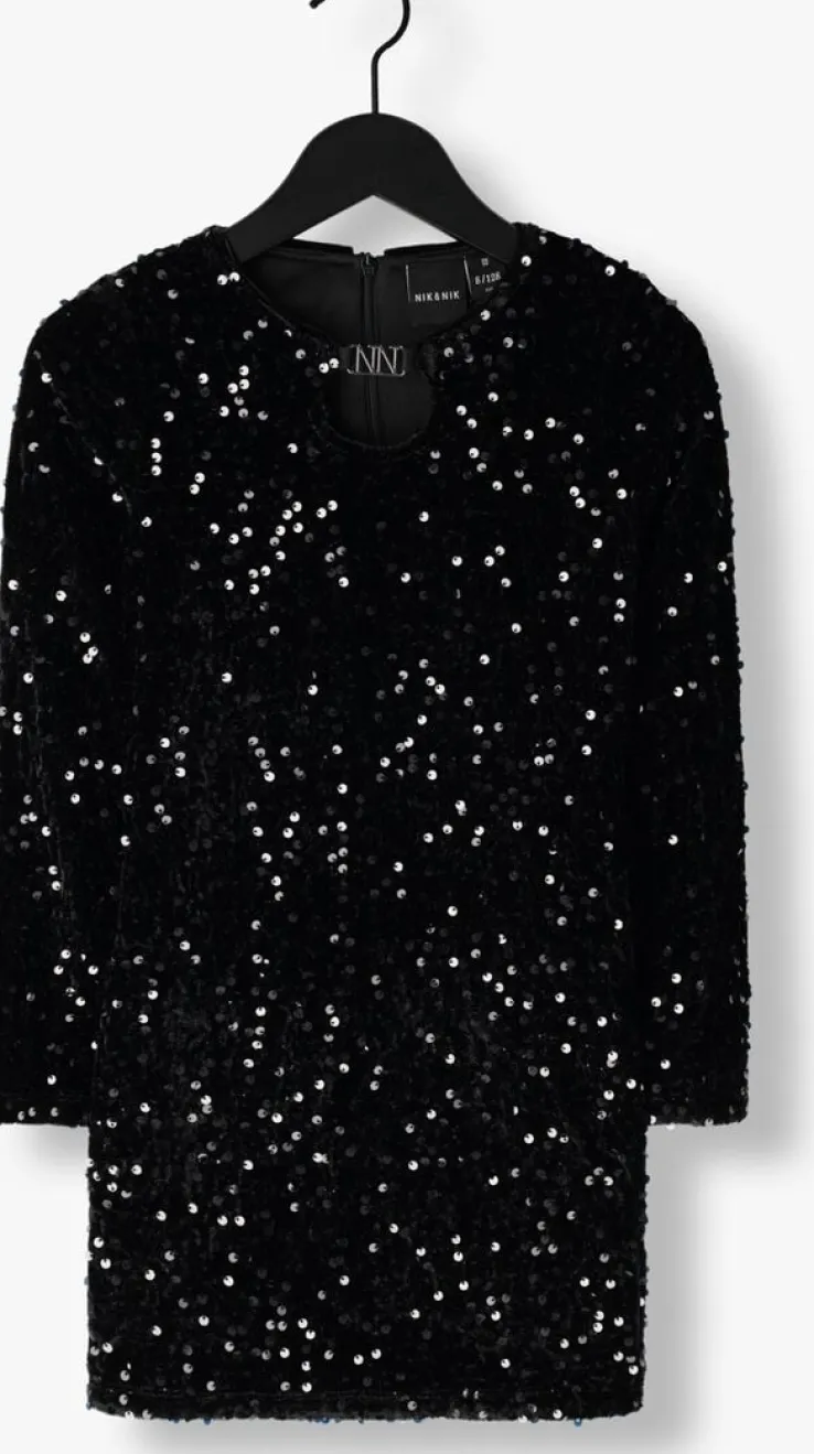 zwarte nik & nik mini jurk topanga dress