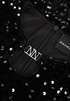 zwarte nik & nik mini jurk topanga dress