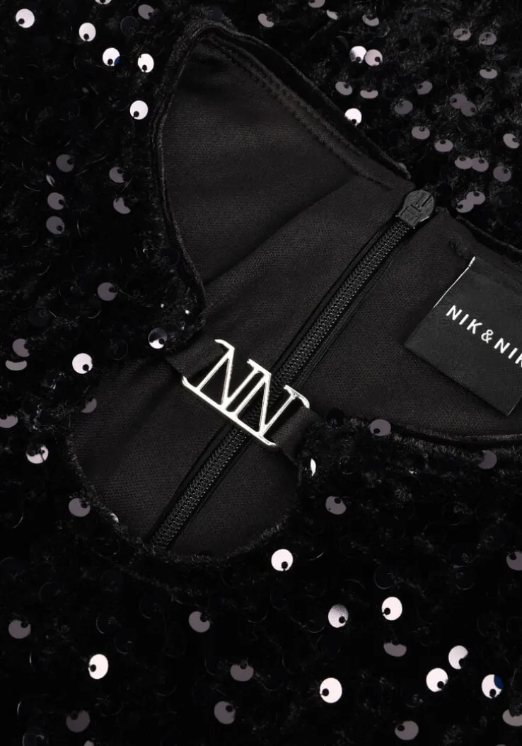 zwarte nik & nik mini jurk topanga dress