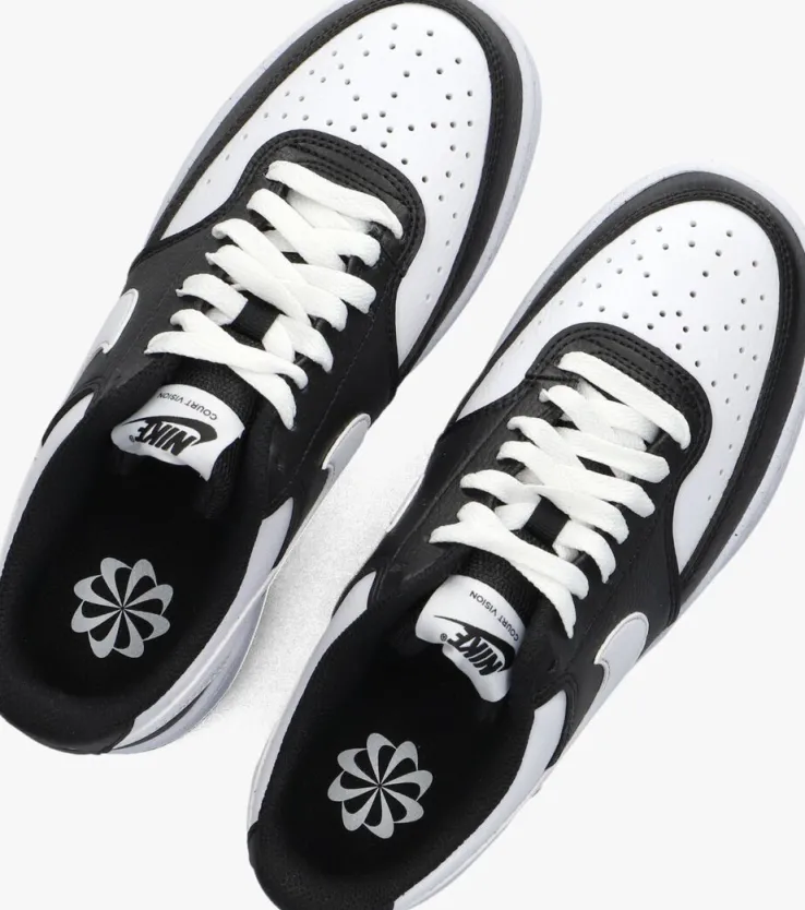 zwarte nike lage sneakers court vision low wmns