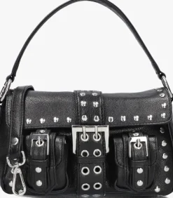 zwarte núnoo handtas small honey buckle rivet mountain