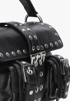 zwarte núnoo handtas small honey buckle rivet mountain