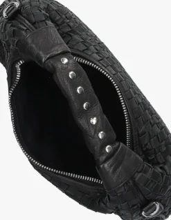 zwarte núnoo schoudertas dandy braided