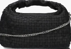 zwarte núnoo schoudertas dandy braided washed
