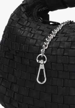 zwarte núnoo schoudertas dandy braided washed