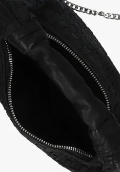 zwarte núnoo schoudertas dandy braided washed