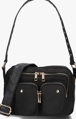 zwarte núnoo schoudertas ellie recycled nylon