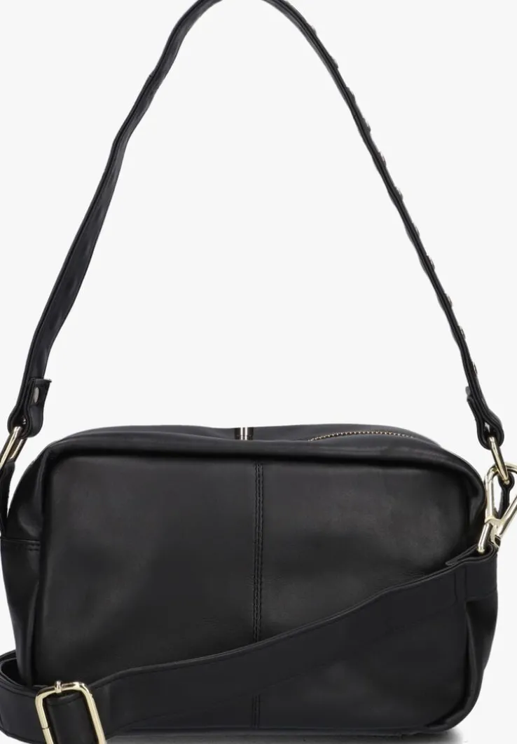 zwarte núnoo schoudertas ellie disco gold