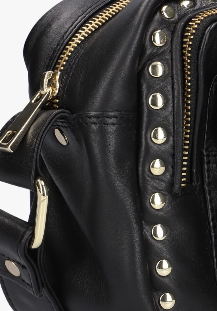 zwarte núnoo schoudertas ellie disco gold