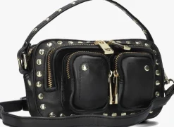 zwarte núnoo schoudertas helena disco gold