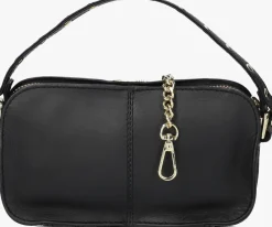 zwarte núnoo schoudertas helena disco gold